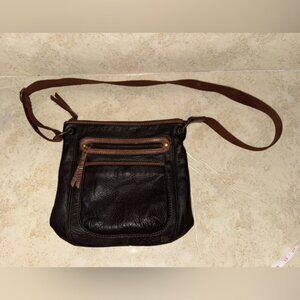 The Sak Ventura Crossbody Bag Brown Soft Leather Pockets Zip Versatile Purse